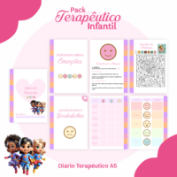 Kit Digital Caderno Terapêutico Infantil – Emoções Heroinas