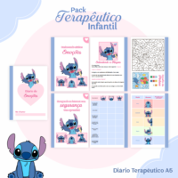 Kit Digital Caderno Terapêutico Infantil – Emoções Stitch