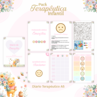 Kit Digital Caderno Terapêutico Infantil – Emoções Ursinho Pooh