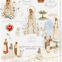 Nossa Senhora Nossa Senhora de Fátima Kit Digital Ilustrações 2