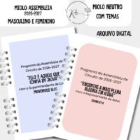 Kit Digital Miolo Neutro Assembleia de Circuito Masculino e Feminino com Temas