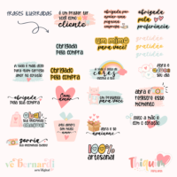 Kit Embalagem Enviando Amor Mimos Encomendas Clientes