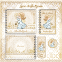 Livro Batizado Dourado