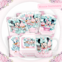 Minnie Confeiteira Pack Baby Caderneta + Mesversário + Memórias + Cartão Sus