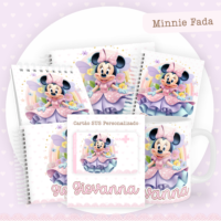 Minnie Fada Pack Baby Caderneta + Mesversário + Memórias + Cartão Sus