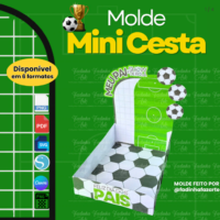 Mini Cesta Futebol Dia dos pais