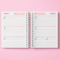 Miolo Rosa Agenda Visão Semanal