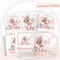 Ovelhinha de Pijama Pack Baby Caderneta + Mesversário + Memórias + Cartão Sus