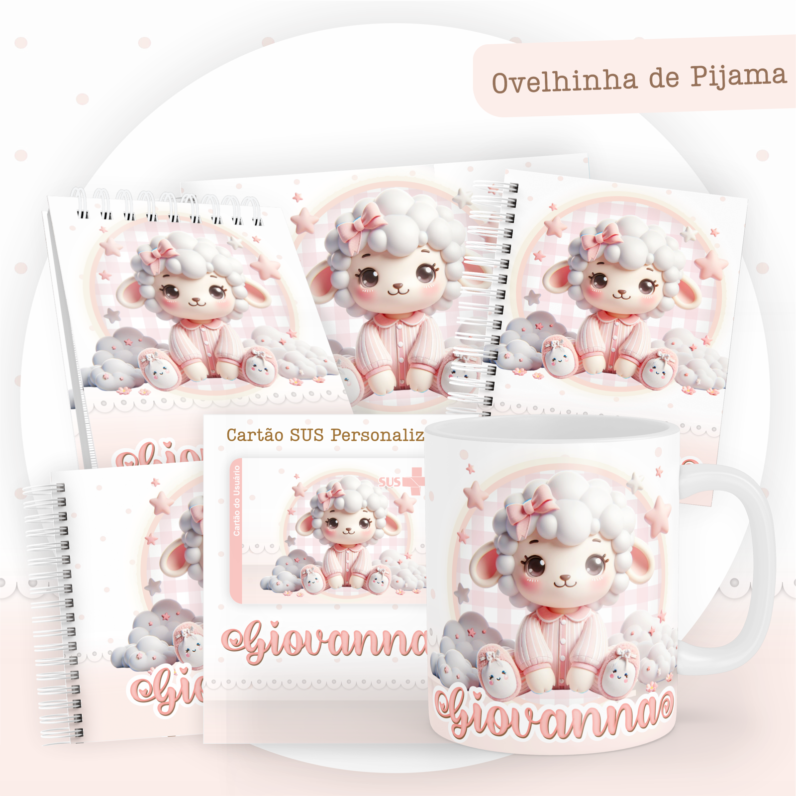 OVELHINHA-DE-PIJAMA-Pack-Baby-Caderneta-Mesversario-Memorias-cartao-sus-Arquivo-Digital Ovelhinha de Pijama Pack Baby Caderneta + Mesversário + Memórias + Cartão Sus - Imagem 1