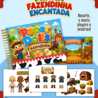 Pack Paper Dolls Colorida Fazendinha Menino