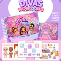 Pack Paper Dolls Colorida Mini Divas