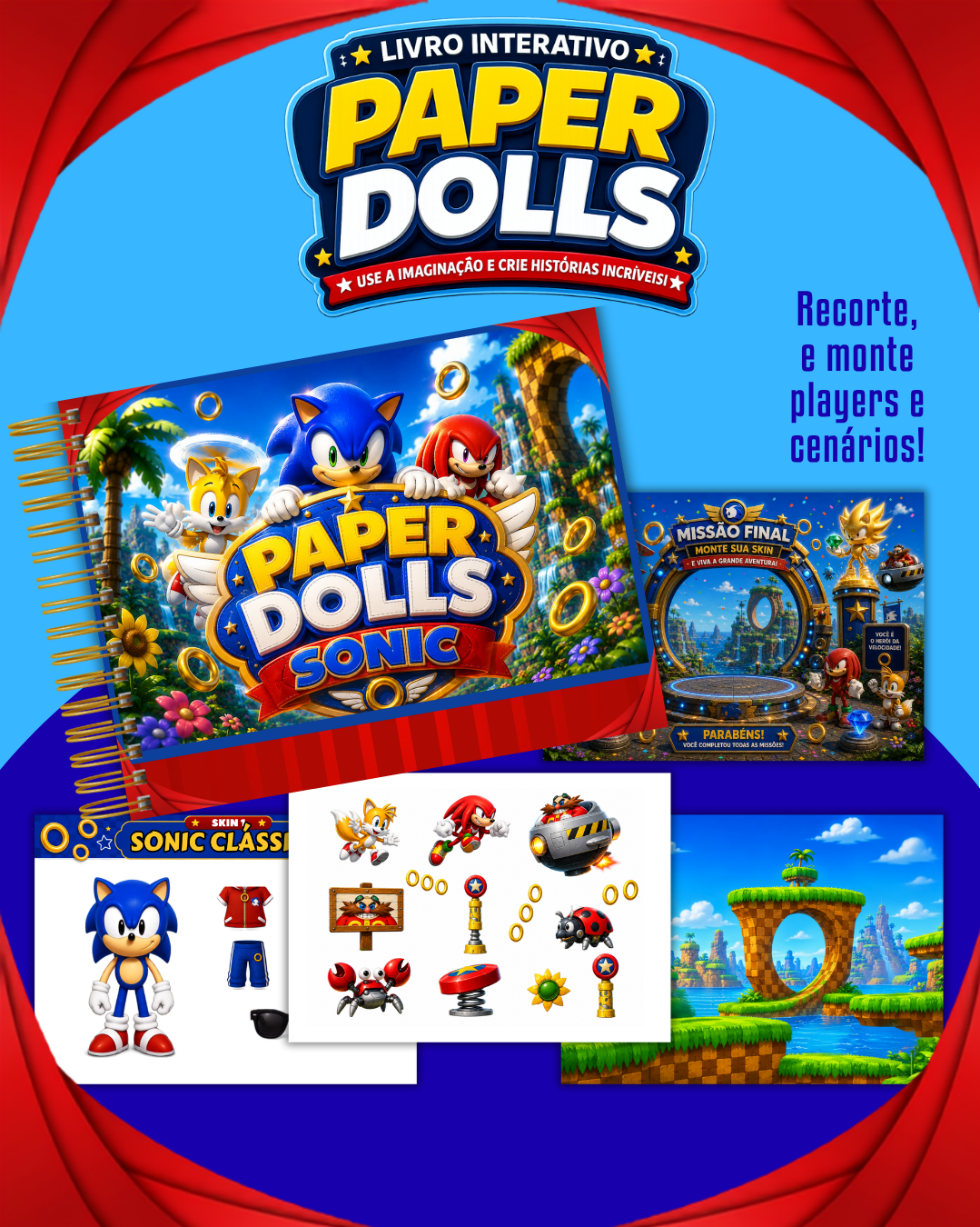 PACK-PAPER-DOLLS-COLORIDA-SONIC-1 Pack Paper Dolls Colorida Sonic - Imagem 1