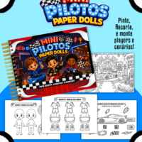 Pack Paper Dolls para Colorir Carros