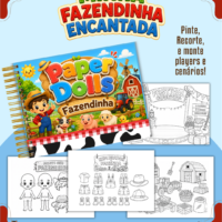 Pack Paper Dolls para Colorir Fazendinha Menino
