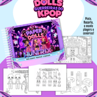 Pack Paper Dolls para Colorir Guerreiras do Kpop