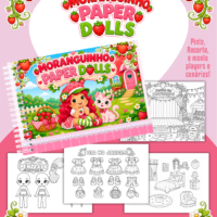 Pack Paper Dolls para Colorir Moranguinho