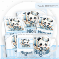 Panda Marinheiro Pack Baby Caderneta + Mesversário + Memórias + Cartão Sus