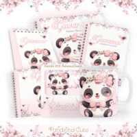 Pandinha Cute Pack Baby Caderneta + Mesversário + Memórias + Cartão Sus