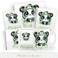 Pandinha No Inverno Pack Baby Caderneta + Mesversário + Memórias + Cartão Sus