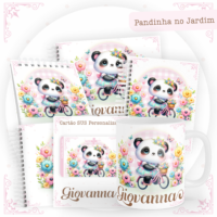 Pandinha No Jardim Pack Baby Caderneta + Mesversário + Memórias + Cartão Sus