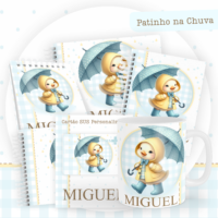 Patinho Na Chuva Pack Baby Caderneta + Mesversário + Memórias + Cartão Sus