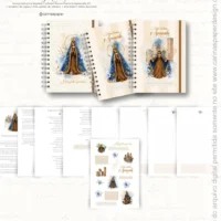 PDF Caderno Ns Aparecida 7 + Capas + Miolo Decorado + Bolso + Cartela Adesivo