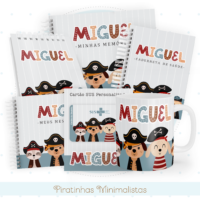Piratinhas Minimalistas Pack Baby Caderneta + Mesversário + Memórias + Cartão Sus