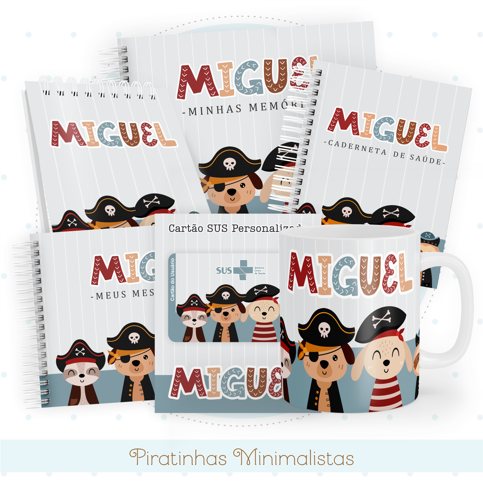 PIRATINHAS-MINIMALISTAS-Pack-Baby-Caderneta-Mesversario-Memorias-cartao-sus-Arquivo-Digital-1 Piratinhas Minimalistas Pack Baby Caderneta + Mesversário + Memórias + Cartão Sus - Imagem 1