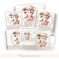 Preguicinha Amado Pack Baby Caderneta + Mesversário + Memórias + Cartão Sus