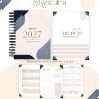Pack Encadernação , Agenda, Planner, Calendário Masculina Arquivos Digitais