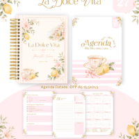 Pack Encadernação , Agenda, Planner, Calendário 39) La Dolce Vita Arquivos Digitais