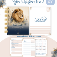 Pack Encadernação , Agenda, Planner, Calendário 57) Cristã Masculina 2