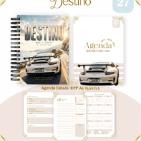 Pack Encadernação , Agenda, Planner, Calendário 69) Destino