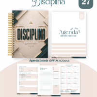 Pack Encadernação , Agenda, Planner, Calendário 70) Disciplina