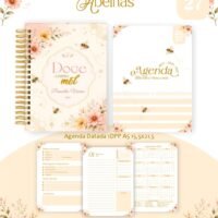 Pack Encadernação , Agenda, Planner, Calendário Abelhas Arquivos Digitais