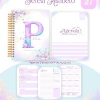 Pack Encadernação , Agenda, Planner, Calendário Alfabeto Sereia Arquivos Digitais
