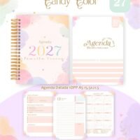 Pack Encadernação , Agenda, Planner, Calendário Candy Color Arquivos Digitais