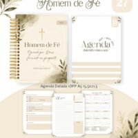 Pack Encadernação , Agenda, Planner, Calendário Homens de Fé Arquivos Digitais