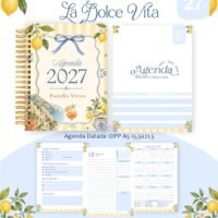 Pack Encadernação , Agenda, Planner, Calendário La Doce Vita Arquivos Digitais