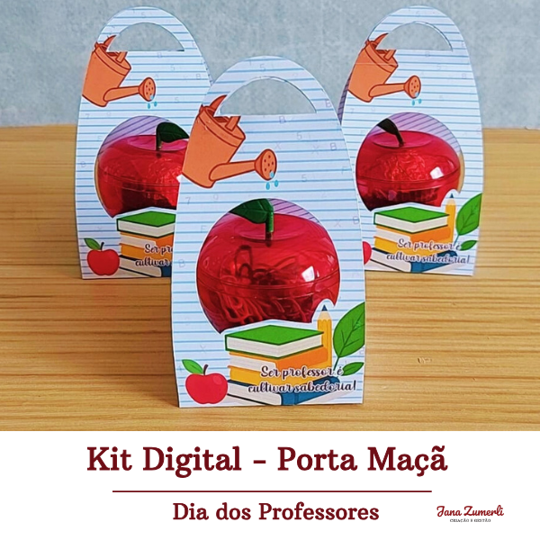 Porta-Maca-Dia-dos-Professores Porta Maçã Dia dos Professores - Imagem 1