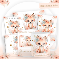 Raposinha Boho Pack Baby Caderneta + Mesversário + Memórias + Cartão Sus