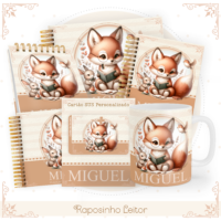 Raposinho Leitor Pack Baby Caderneta + Mesversário + Memórias + Cartão Sus