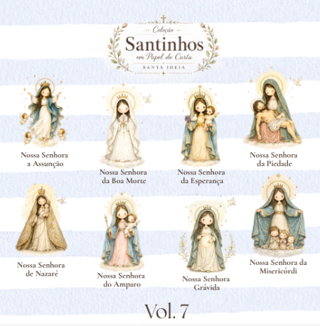 Santos-em-Papel-de-Carta-Vol.7-—-Nossa-Senhora-em-Devocoes-Marianas-II Nossa Senhora Santos em Papel de Carta (vol 7) — em Devoções Marianas II - Imagem 1