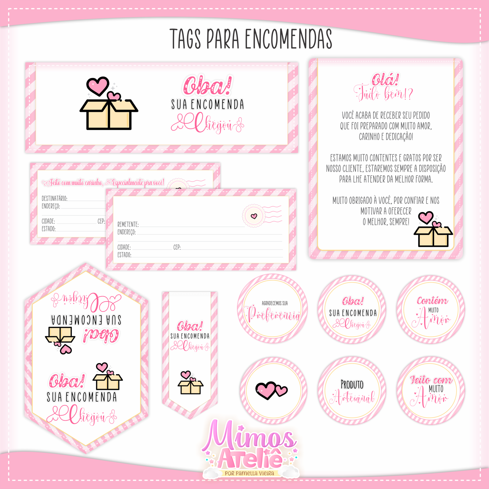 TAGS-PARA-ENCOMENDA Tags Mimos Encomendas Clientes - Imagem 1