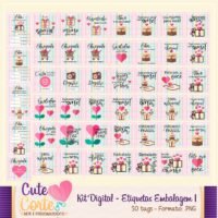 Tags Embalagens Kit 1 Quadrado Xadrez Mimos Clientes