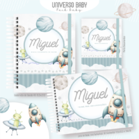 Universo Baby Pack Baby Caderneta de Saúde + Porta Doc + Livro do Bebê