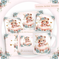Ursinha Jardim Delicado Pack Baby Caderneta + Mesversário + Memórias + Cartão Sus
