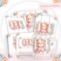 Ursinha No Balanço Pack Baby Caderneta + Mesversário + Memórias + Cartão Sus