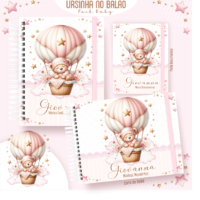 Ursinha No Balão Pack Baby Caderneta de Saúde + Porta Doc + Livro do Bebê