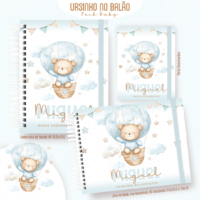 Ursinho Balão Pack Baby Caderneta de Saúde + Porta Doc + Livro do Bebê